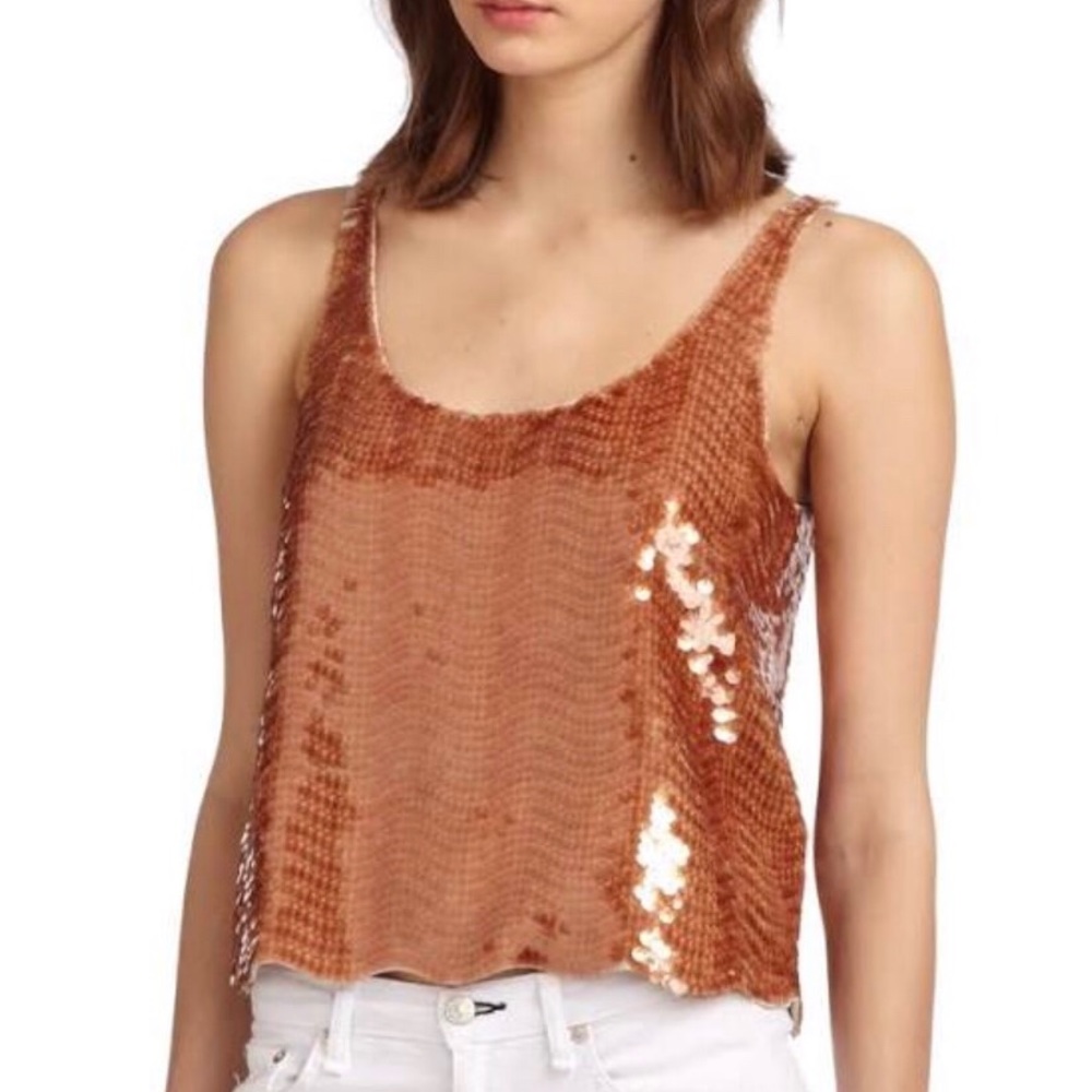 BCBGMAXAZRIA sequin top